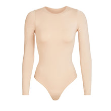 Charger l'image dans la galerie, Body manches longues tanga amande beige clair nude cols ras du cou moins cher que Skims, NA-KD, PLT et Missguided